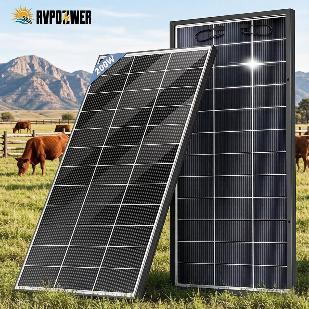 Solar Panel 200W - Двусторонняя солнечная панель RVPOZWER 16BB с