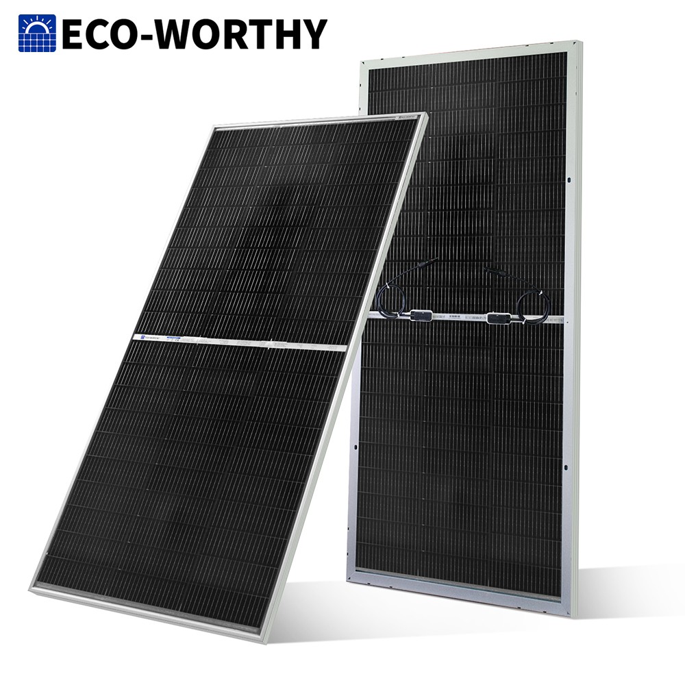 Solar Panel 200W - ECO-WORTHY 195W N-Type 18BB Bifacial Солнечная