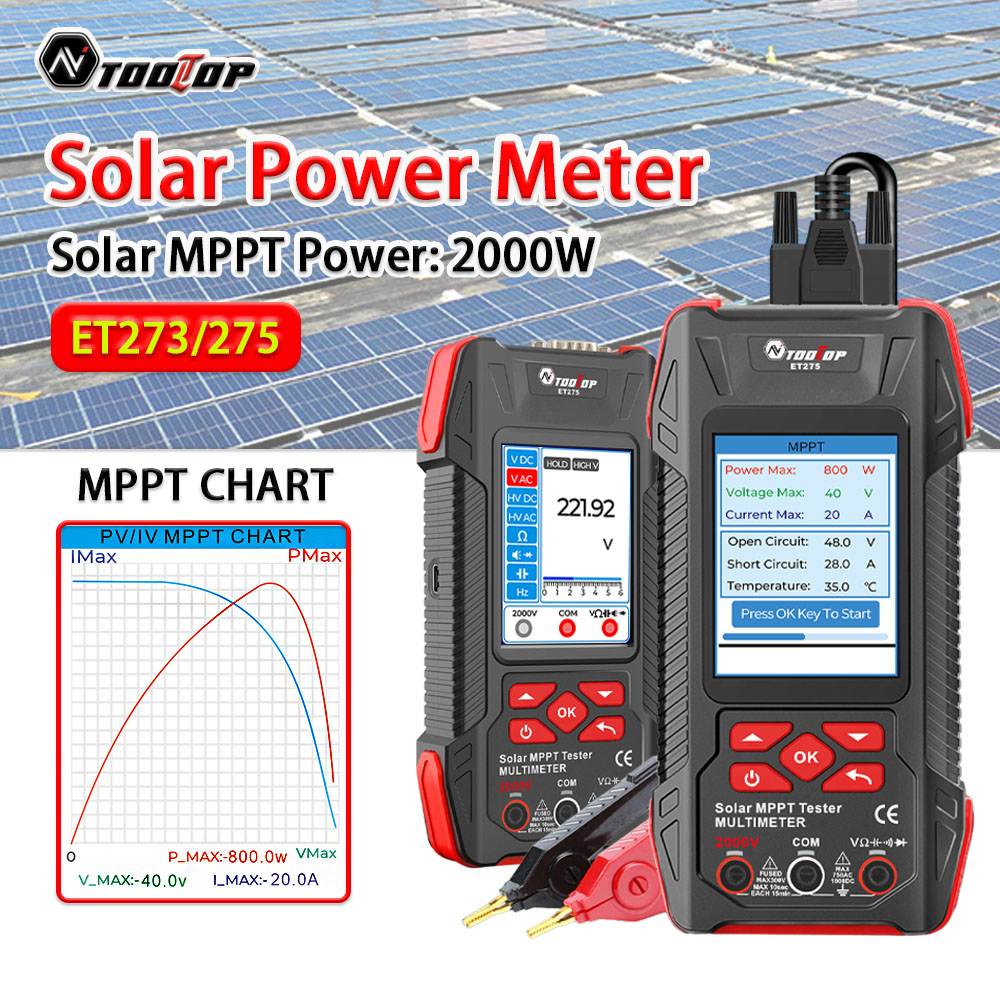 Energy Monitor Meter - TOOLTOP 2000 Вт тестер мощности MPPT