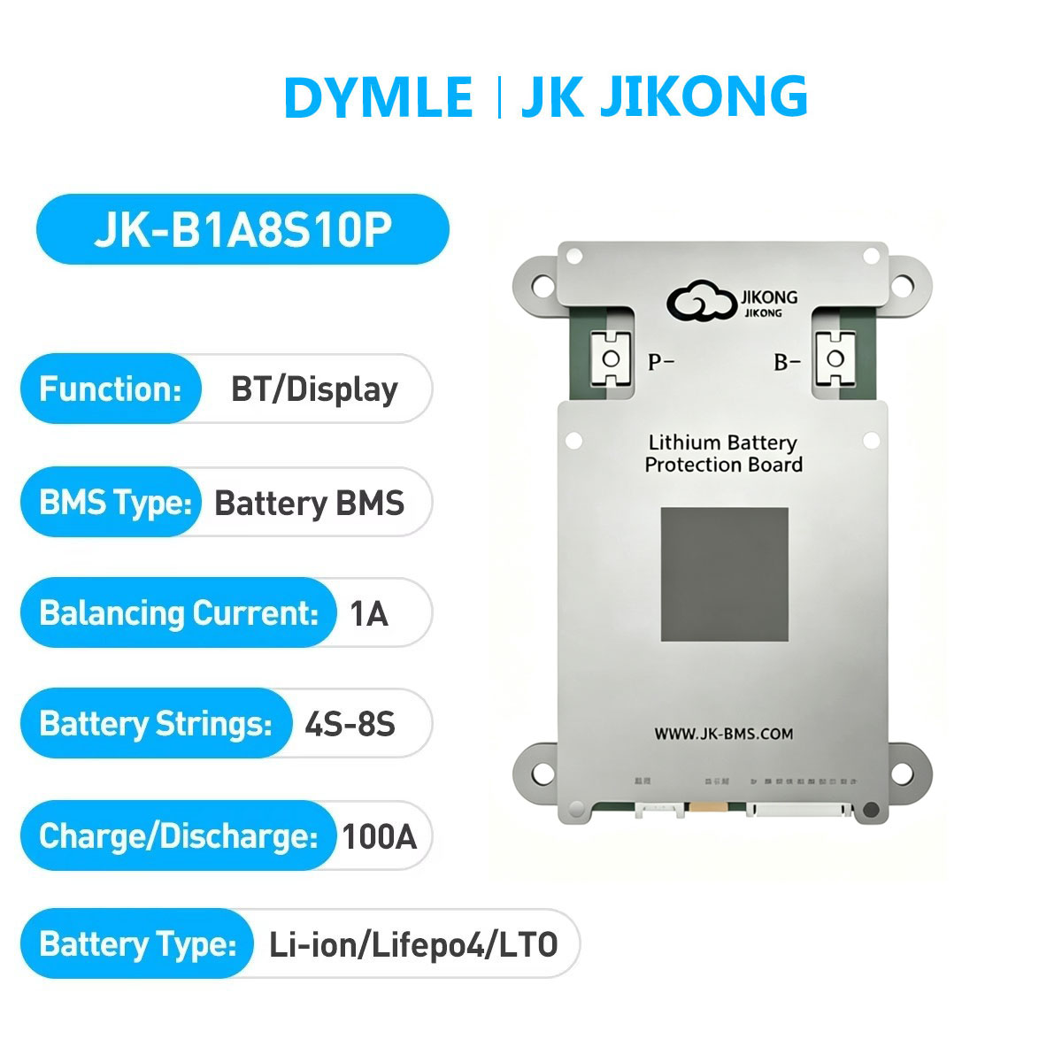 JK JIKONG B1A8S10P Умная актив – обзор и цена Lithium Battery 12V